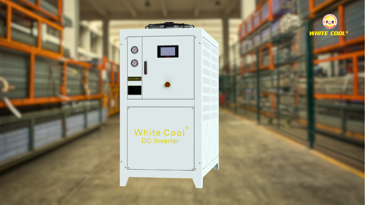 giảm nhiệt khuôn nhựa nhanh bằng chiller - chiller white cool
