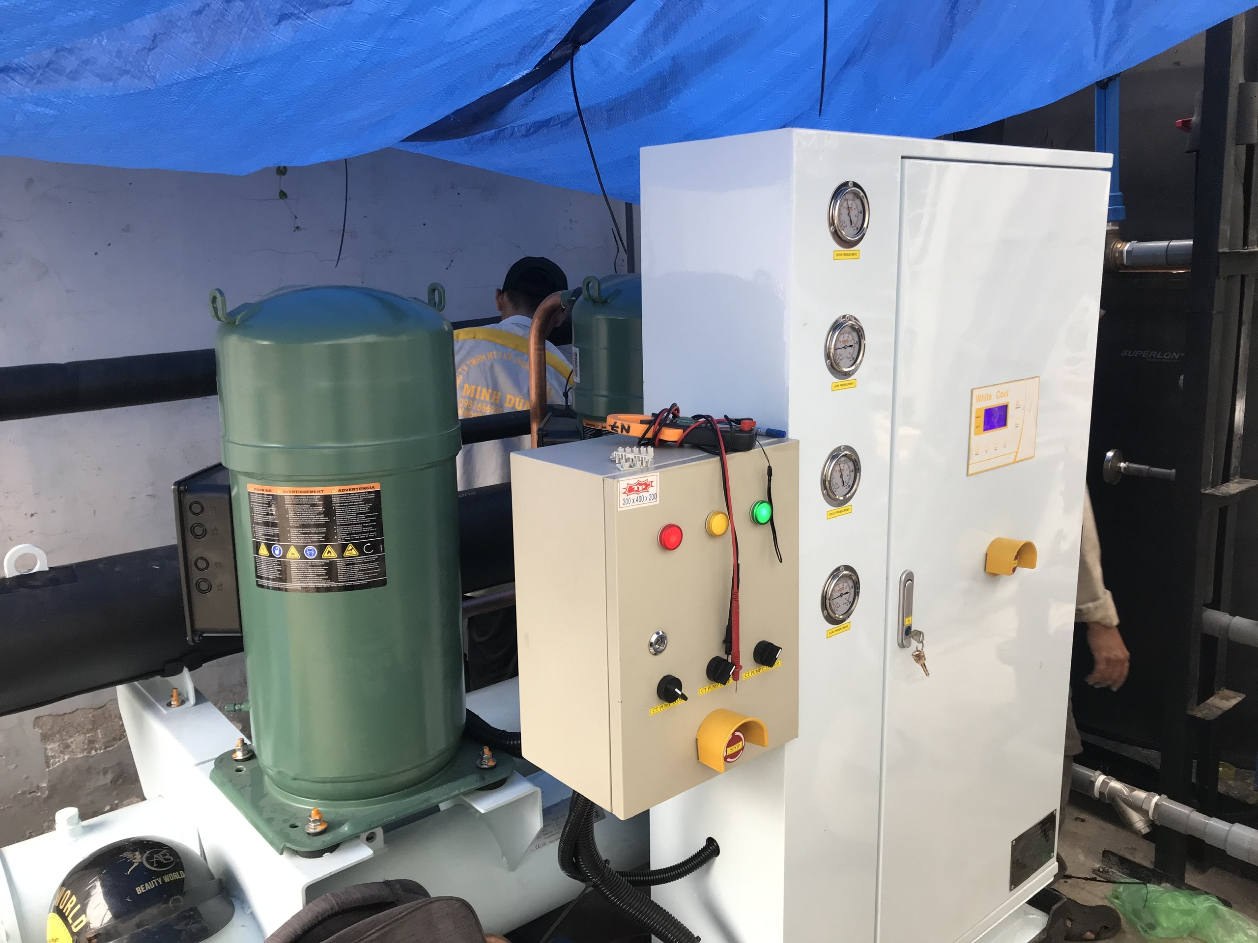 CUNG CẤP MÁY LÀM LẠNH NƯỚC CHILLER INVERTER 50HP CHO CÔNG TY CỔ PHẦN MỸ PHẨM HANACOS VIỆT NAM