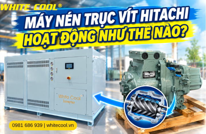 MÁY NÉN TRỤC VÍT HITACHI HOẠT ĐỘNG NHƯ THẾ NÀO?