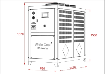 MÁY LÀM LẠNH NƯỚC GIÓ GIẢI NHIỆT DC INVERTER 10HP