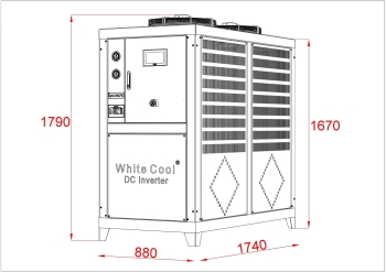 MÁY LÀM LẠNH NƯỚC GIÓ GIẢI NHIỆT DC INVERTER 15HP
