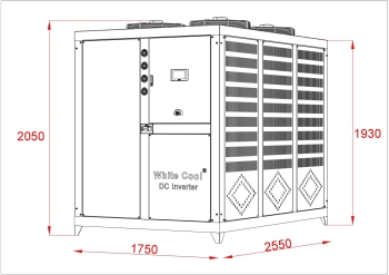 MÁY LÀM LẠNH NƯỚC GIÓ GIẢI NHIỆT DC INVERTER 40HP