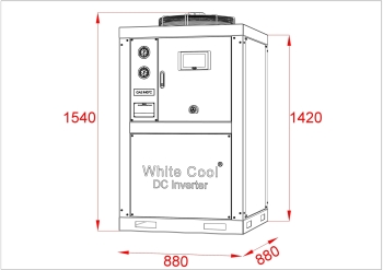 MÁY LÀM LẠNH NƯỚC GIÓ GIẢI NHIỆT DC INVERTER 5HP