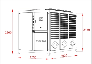 MÁY LÀM LẠNH NƯỚC GIÓ GIẢI NHIỆT 60HP