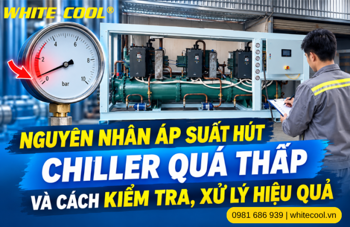 NGUYÊN NHÂN ÁP SUẤT HÚT CHILLER QUÁ THẤP VÀ CÁCH KIỂM TRA, XỬ LÝ HIỆU QUẢ