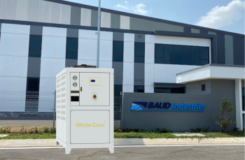 THI CÔNG, LẮP ĐẶT ĐƯỜNG ỐNG VÀ CUNG CẤP MÁY LÀM LẠNH NƯỚC CHILLER GIÓ 10HP TÍCH HỢP BỒN CHO CÔNG TY TNHH BAUD VIETNAM